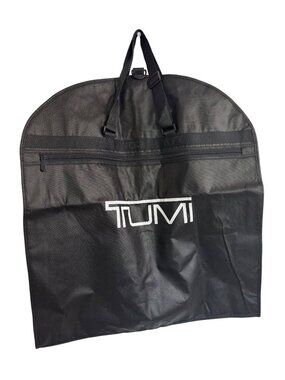 Tumi Black Garment Bag NWOT Zipper Pockets Foldable Travel Garment Bag